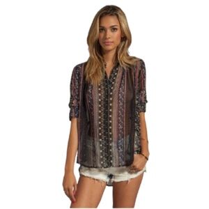 FREE PEOPLE Moonlight Mile Woven Top